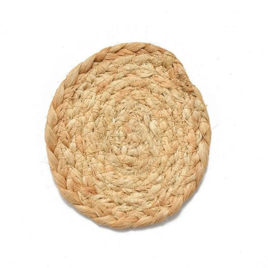 Braided Plain Jute Tea Coaster | Pack Of 6 | 10 x 10 cm