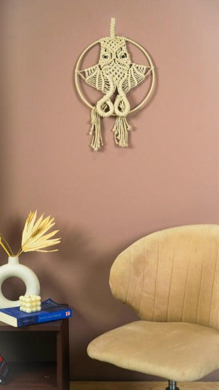 Owl Macrame Wall Hanging