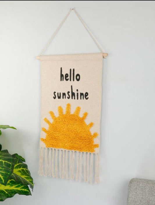 Hello Sunshine Cotton Tufted Wall Hanging