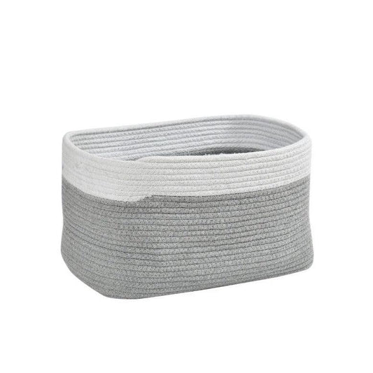 Dual Color Jute Shelf Basket