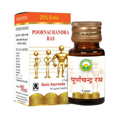Basic Ayurveda Poornachandra Ras Tablets with Gold – Ayurvedic Wellness Supplement