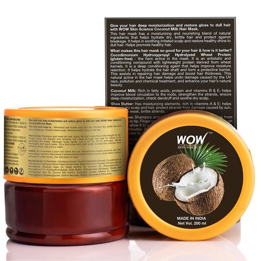 Wow Skin Science Coconut Milk Hair Mask - 200 ml