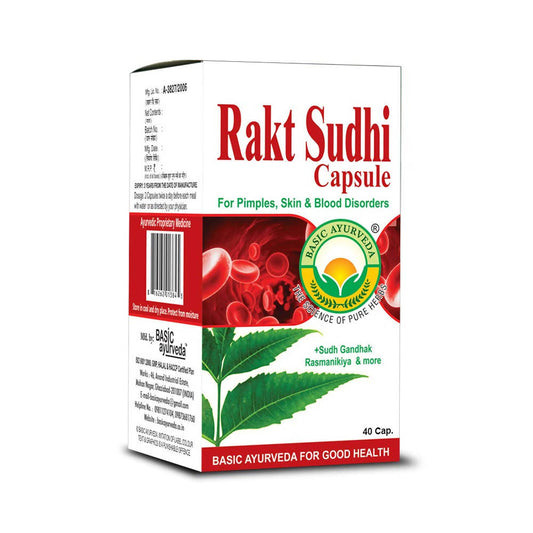 Basic Ayurveda Rakt Sudhi Capsules - 40 Capsules