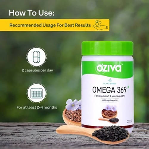 OZiva Plant Based Omega 369 - 60 Capsules