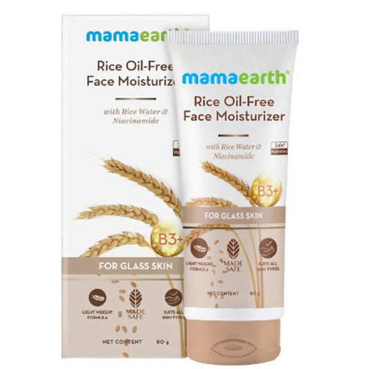 Mamaearth Rice Oil-Free Face Moisturizer With Rice Water & Niacinamide - 80 gms