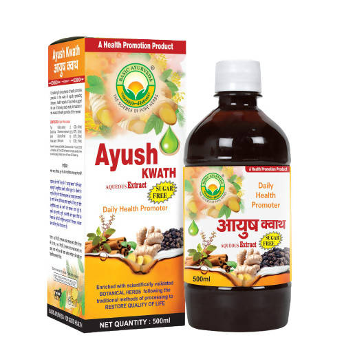 Basic Ayurveda Ayush Kwath Liquid Sugar-Free - 500 ml