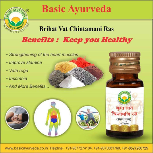 Basic Ayurveda Brihat Vat Chintamani Ras (With Gold) Tablets - 30 Tablets