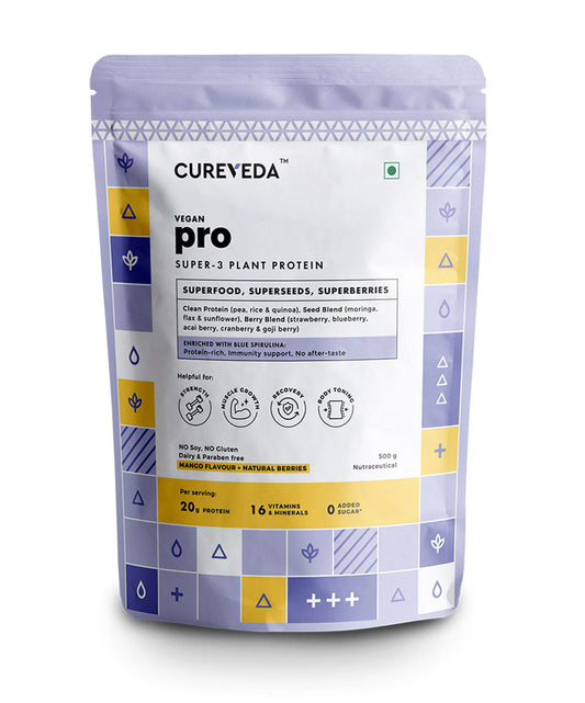 Cureveda Vegan Pro Plant Protein – Natural Plant-Based Protein Powder