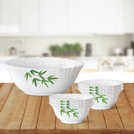 Larah by Borosil Bamboo Leaves Pudding Set