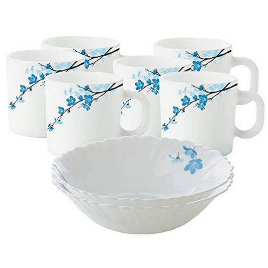 Larah by Borosil Mimosa Snack Set w Mugs