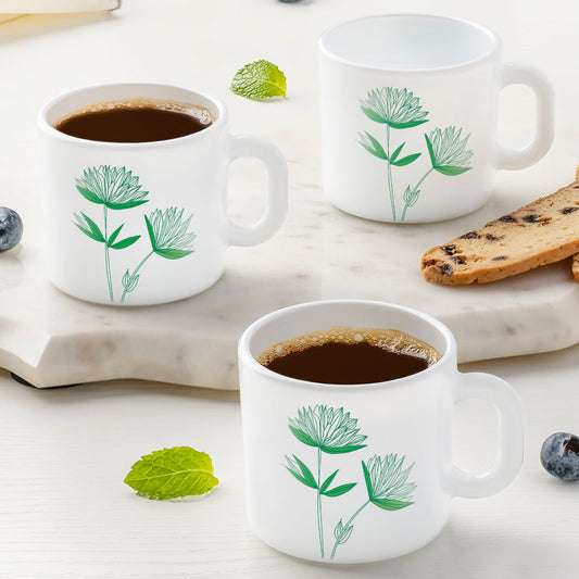 Larah by Borosil Green Lily Mug Set