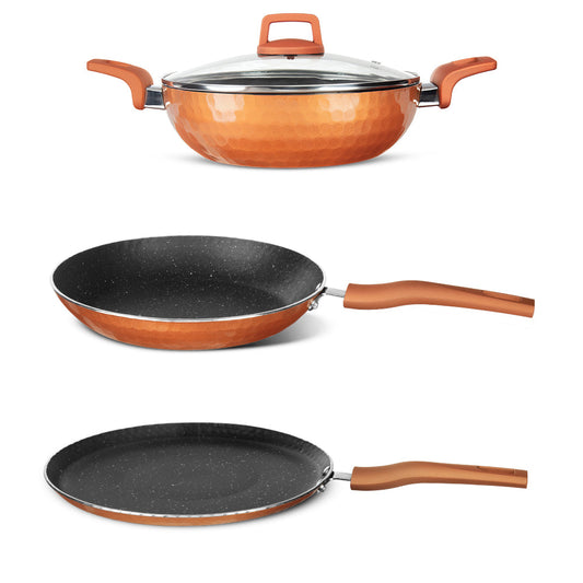 Borosil Russet Cookware Set, 4 Pc