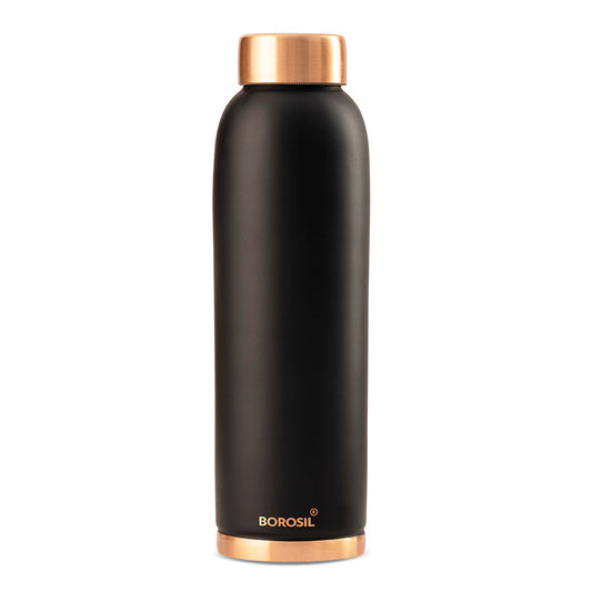 Borosil Eco Copper Bottle, Black