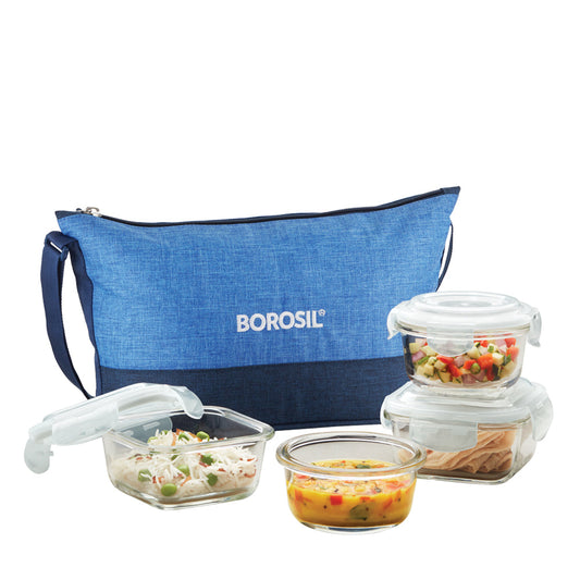 Borosil Prime Daisy Glass Lunchbox