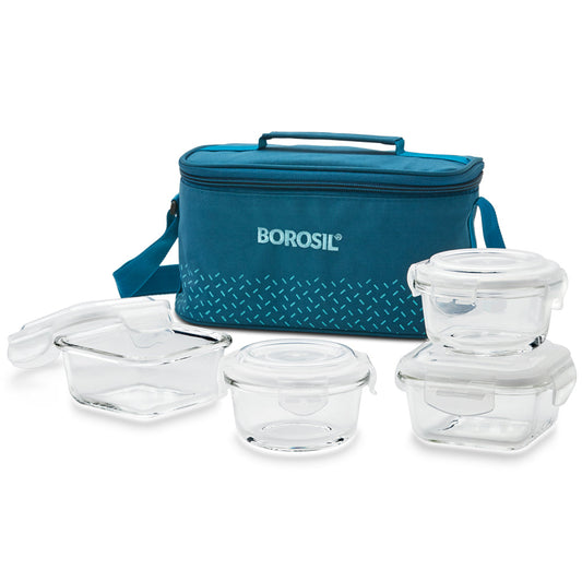 Borosil Teal Universal Glass Lunchbox