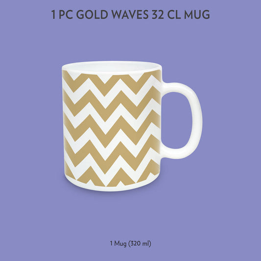 Larah by Borosil Gold Waves Mug