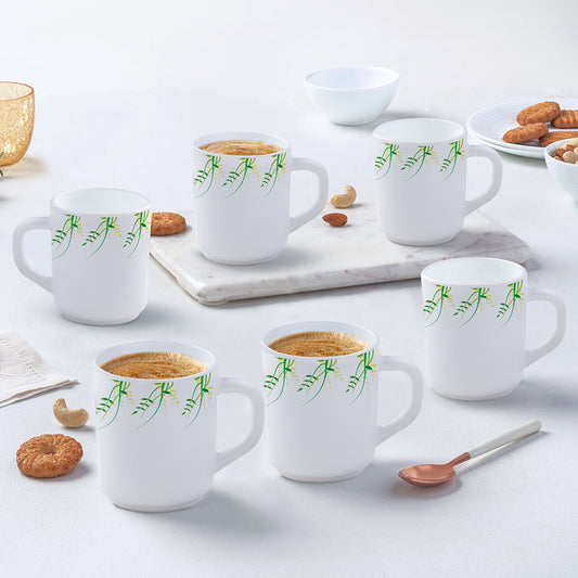 Larah by Borosil Green Herbs Mug Set