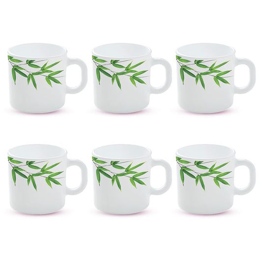 Larah by Borosil Bamboo Leaves Mug Set