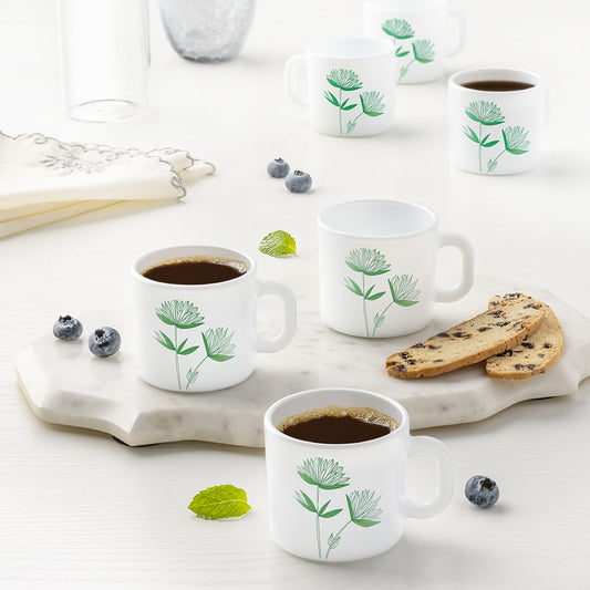 Larah by Borosil Green Lily Mug Set