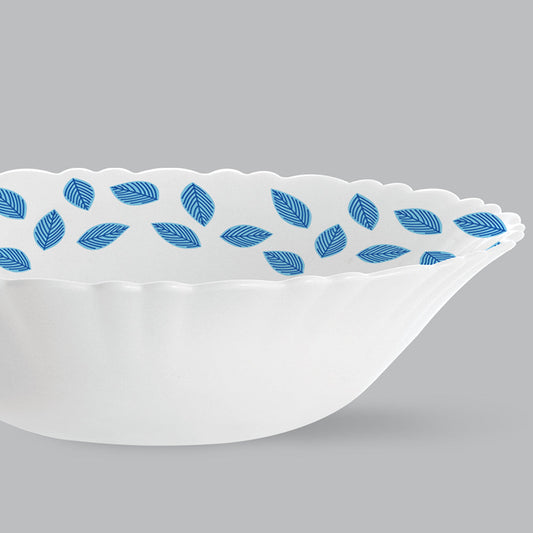 Larah by Borosil Blue Leaves Multipurpose Bowl