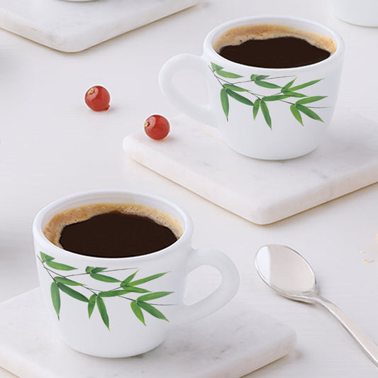 Larah by Borosil Bamboo Leaves Cup Set