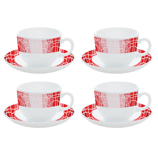 Larah by Borosil Flamingo Cup n Saucers Set