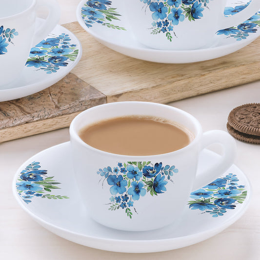 Larah by Borosil Pansy Cup n Saucer Set