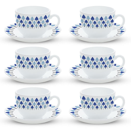 Larah by Borosil Robin Cup n Saucers Set