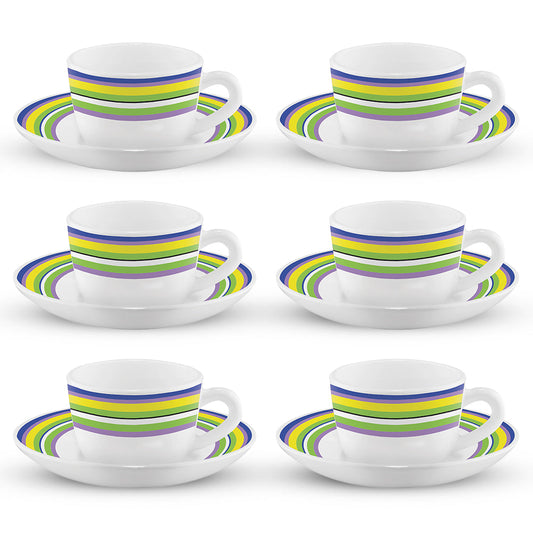 Larah by Borosil Vienna Cup n Saucers Set