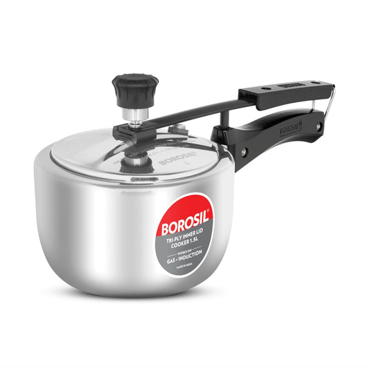 Borosil Inner Lid Tri-Ply Pressure Cooker