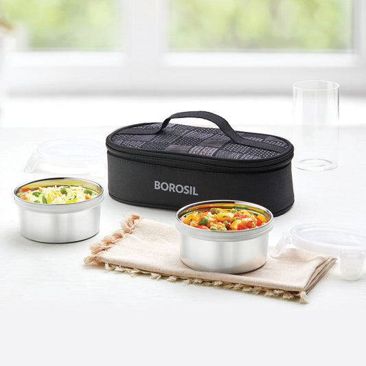 Borosil Twilight Black Lunchbox