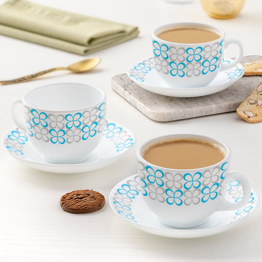 Larah by Borosil Sundrop Blue Cup n Saucer Set