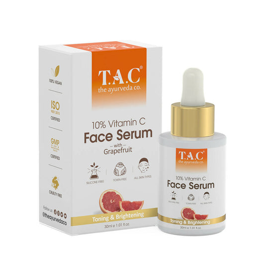 T.A.C - The Ayurveda Co. 15% Vitamin C Face Serum for Toning, Brightening & Glowing Skin For Women & Men