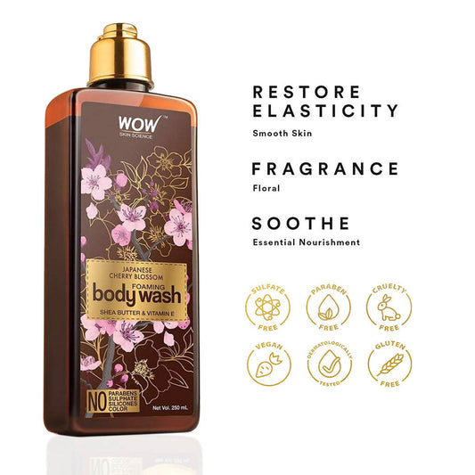 Wow Skin Science Japanese Cherry Blossom Foaming Body Wash - 250 ml