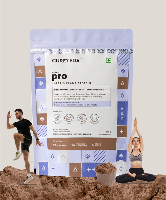Cureveda Vegan Pro Plant Protein – Natural Plant-Based Protein Powder