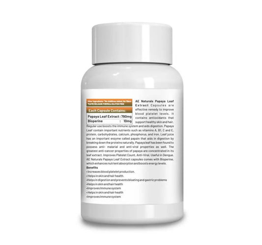 Ae Naturals Papaya Leaf Extract Capsules