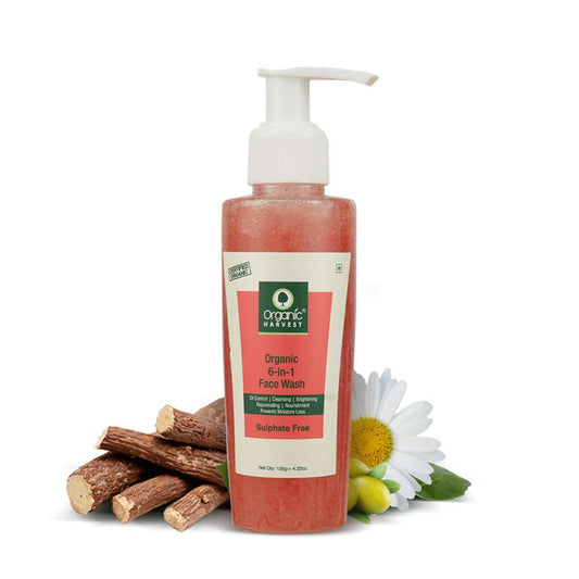 Organic Harvest 6 in 1 Face Wash (Sulphate Free) - 125 gms