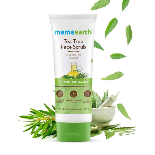 Mamaearth Tea Tree Face Scrub For Skin Purification - 100 gms