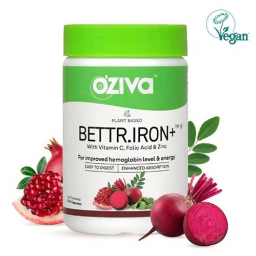 OZiva Plant Based Bettr. Iron+ Capsules - 60