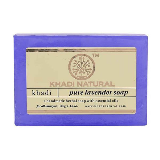 Khadi Natural Herbal Pure Lavender Soap - 125 gm - Pack of 2