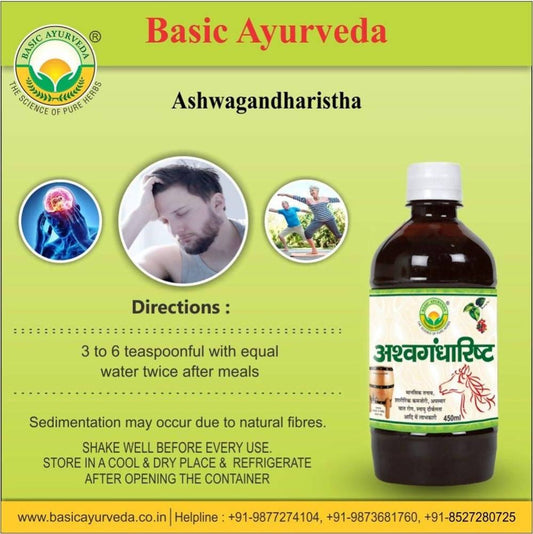 Basic Ayurveda Ashwagandharistha – 450ml | Herbal Wellness Tonic