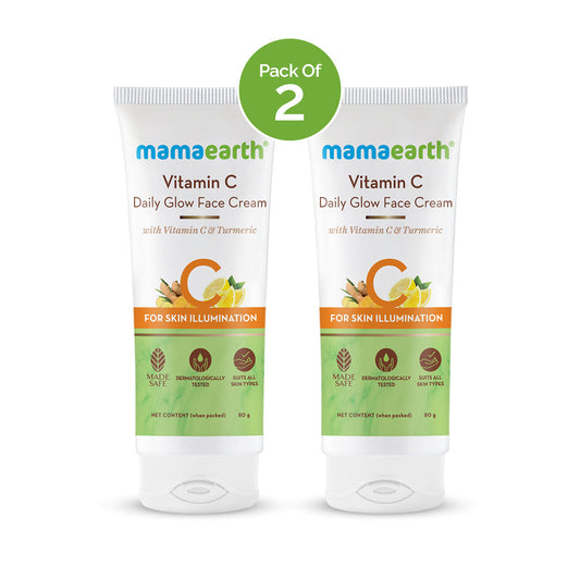 Mamaearth Vitamin C Daily Glow Face Cream - 80 gms - Pack of 2