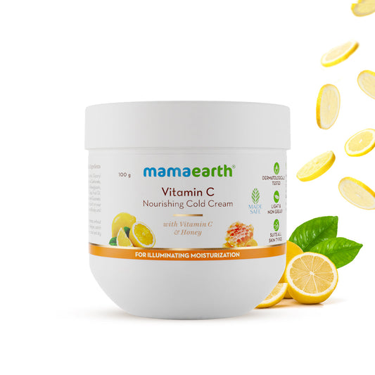 Mamaearth Vitamin C Nourishing Cold Cream & Honey for Illuminating Moisturization - 100 g