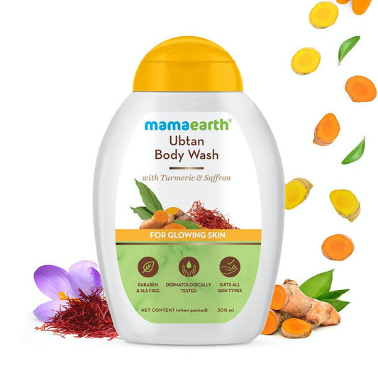 Mamaearth Ubtan Body Wash With Turmeric & Saffron for Glowing Skin - 300 ml