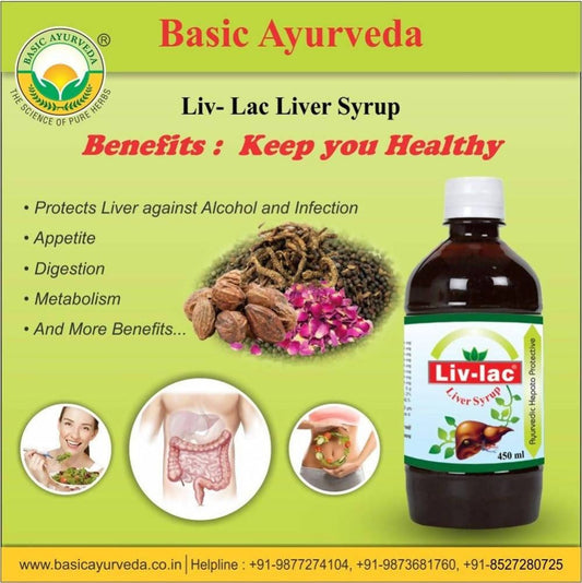 Basic Ayurveda Liv- Lac Liver Syrup - 450 ml