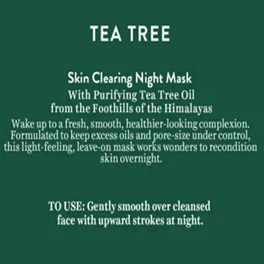Biotique Advanced Organics Tea Tree Skin Clearing Night Mask - 50 gms